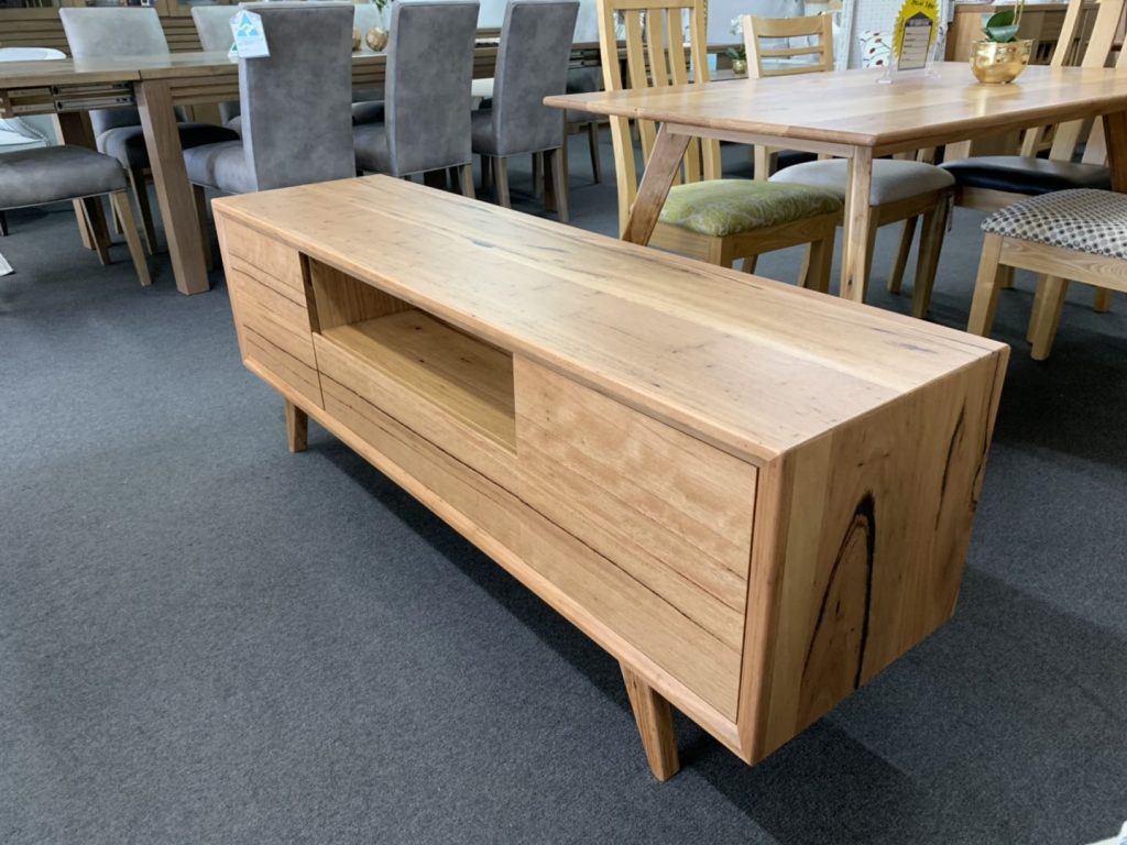 Wormy Chestnut Custom Made Entertainment Unit Castle Hill Furniture