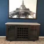 Concrete Top Wine Cabinet Custom Built