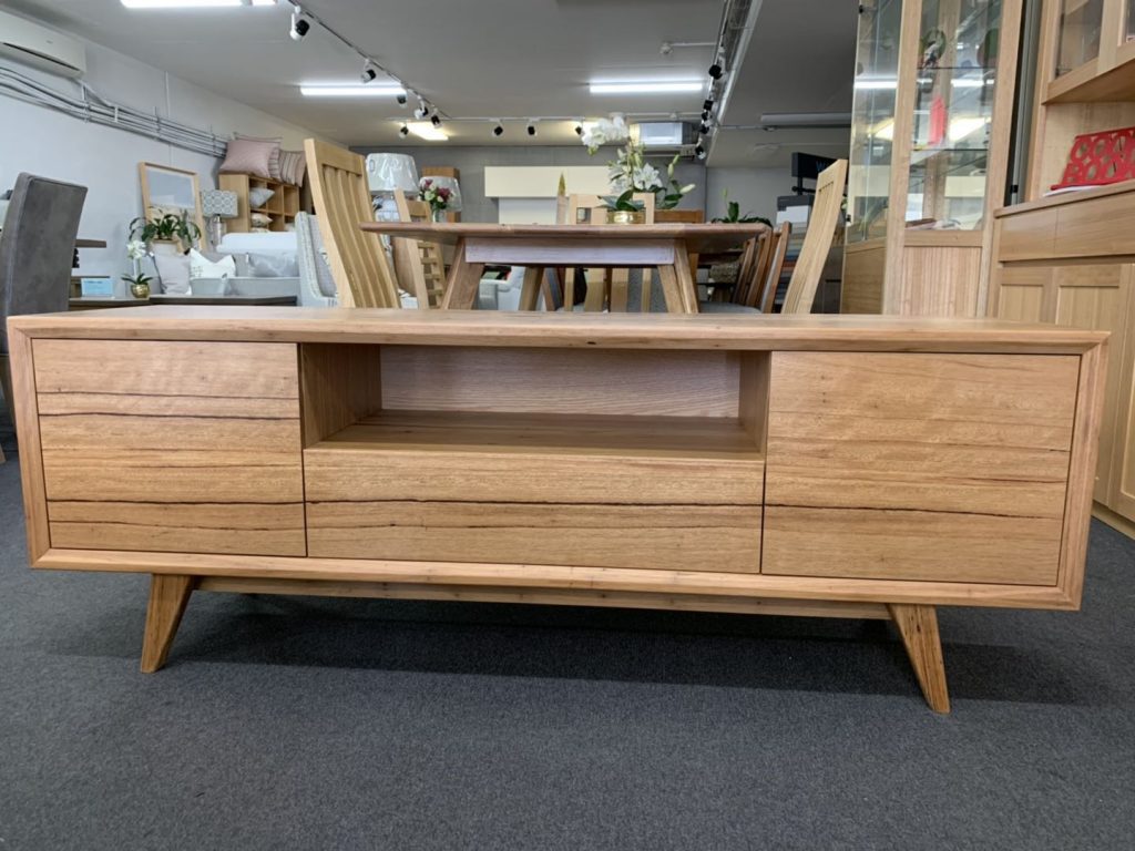 Wormy Chestnut Custom Made Entertainment Unit Castle Hill Furniture