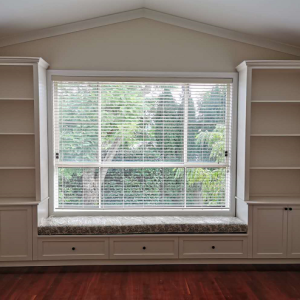 Custom made bench seating wall unit