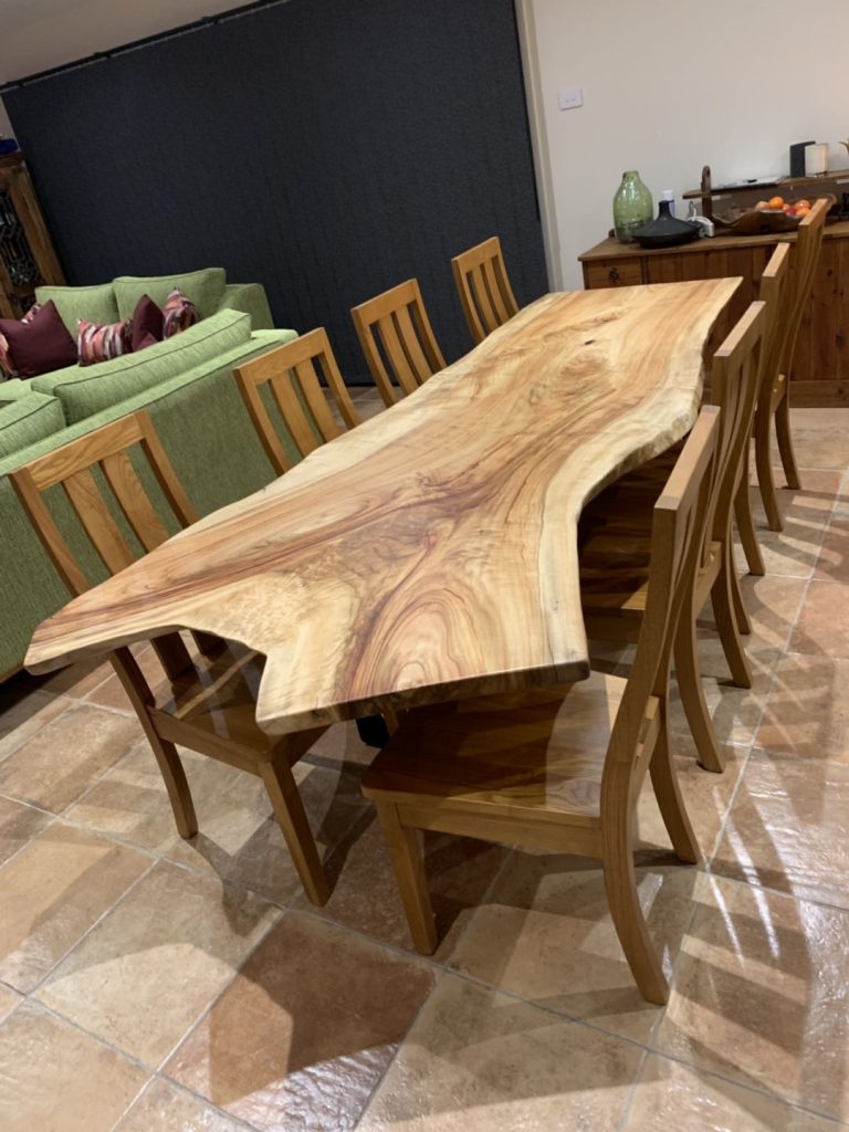 Natural Edge Slab Dining Table Castle Hill Furniture