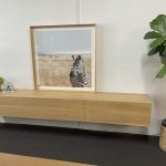 Manfield American Oak Slim look Wall mounted TV Unit