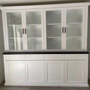 Winbrook custom made hampton style wall unit, buffet hutch