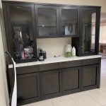 Stone counter top buffet hutch