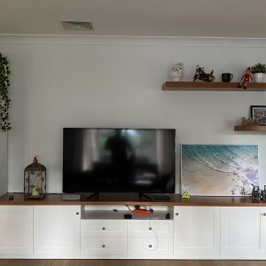 Elle Hampton Style TV Unit with floating shelves