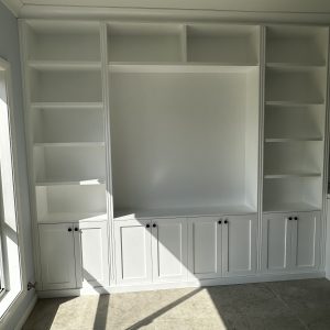 built in hampton style wall unit