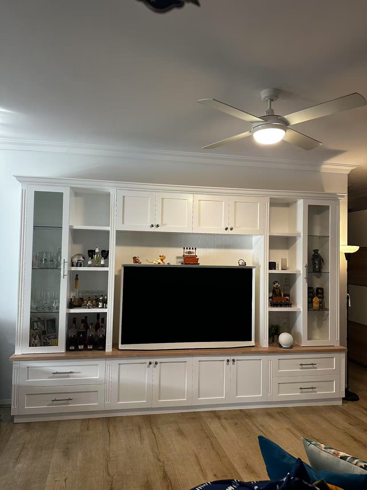 Hampton Style Entertainment Wall Unit